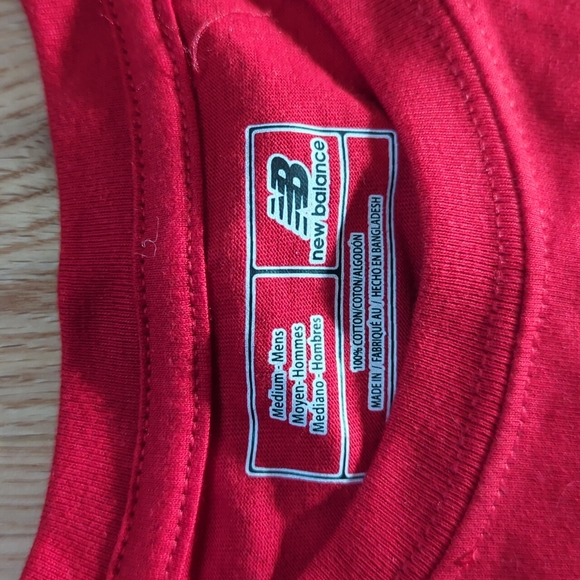New Balance. Men's Performance T-Shirt. Red. Medium. - Picture 4 of 8